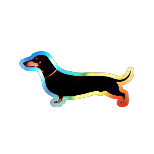 Holographic Dachshund Die-cut Stickers